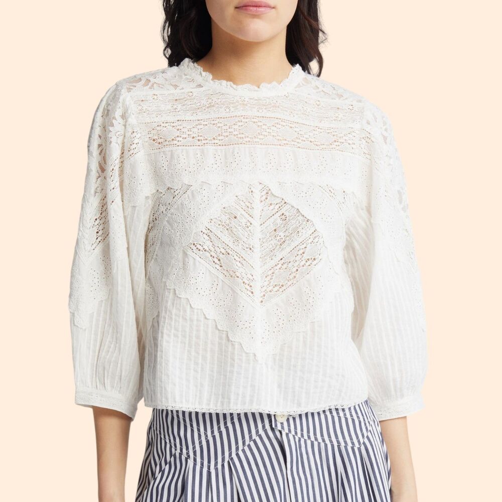 The Great Verona Lace Cotton Top